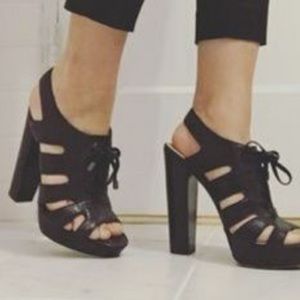 Coach ‘moreen’ black caged heels